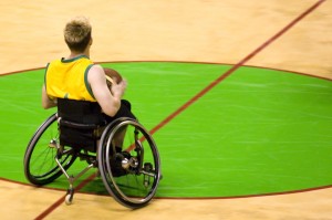 wheel chair basketball for disabled persons (men)